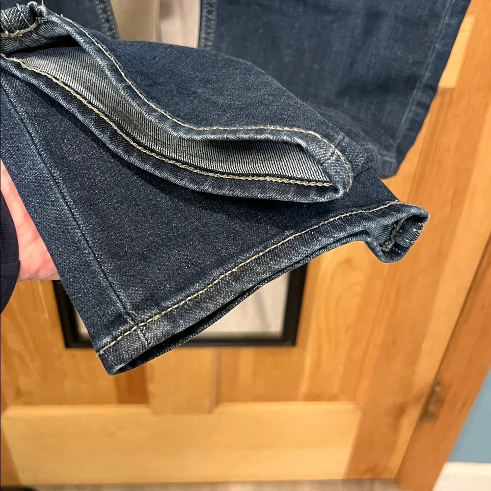 Banana Republic Men's Indigo Distressed Travel Lean Jeans Authentic Fit Sz 36x34